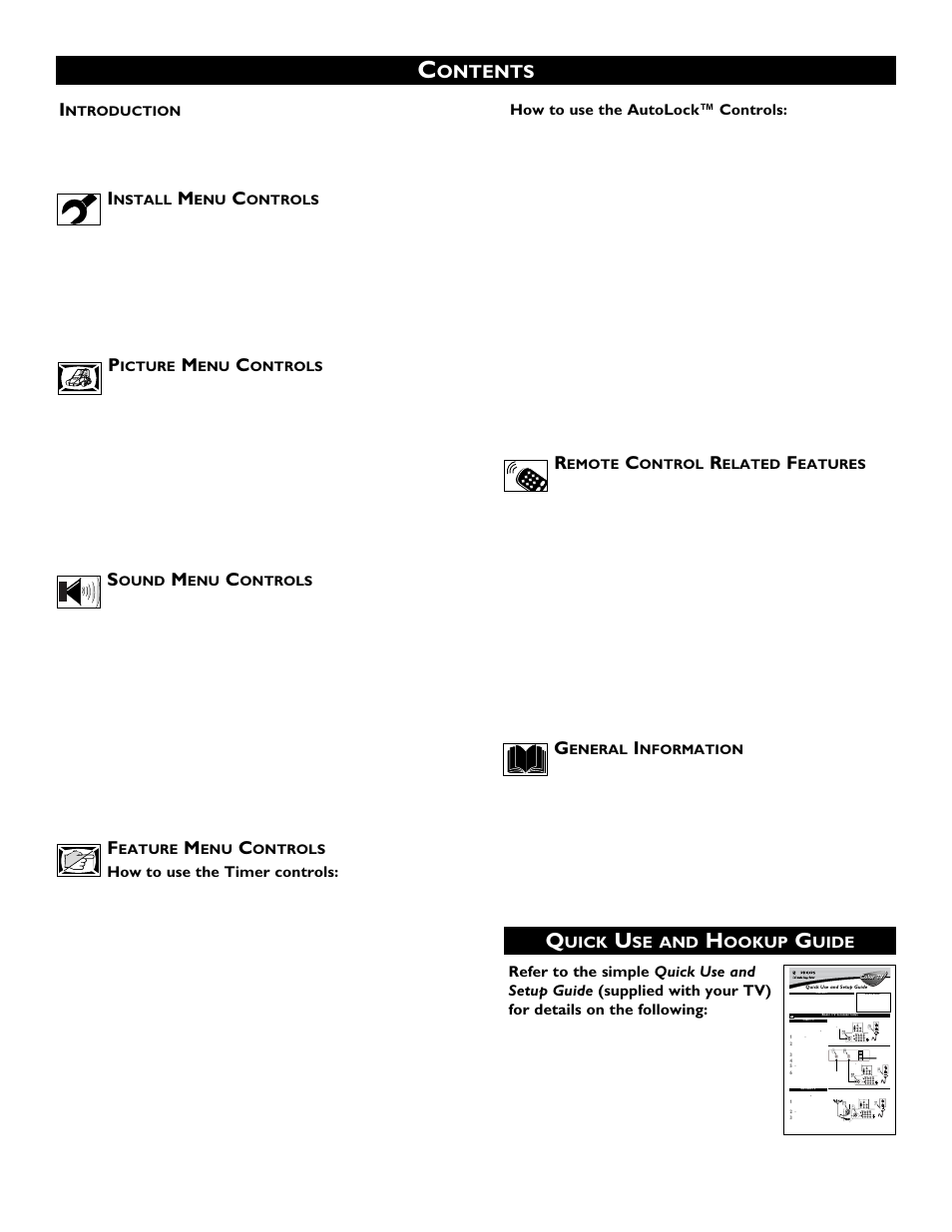 Ontents i | Philips 30PW850H User Manual | Page 4 / 56