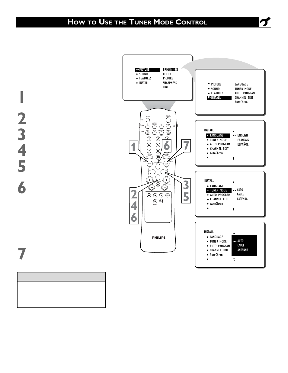 Philips 30PW850H User Manual | Page 7 / 56