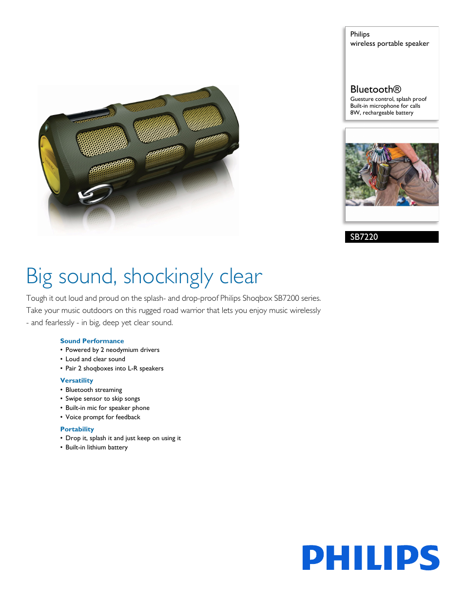 Philips SB7220-37 User Manual | 3 pages
