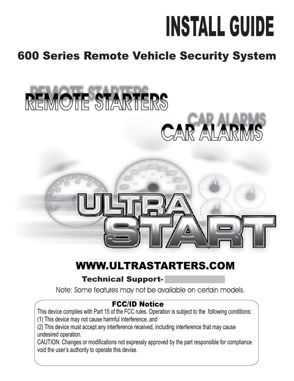 Ultra Start 600 Series User Manual | 12 pages