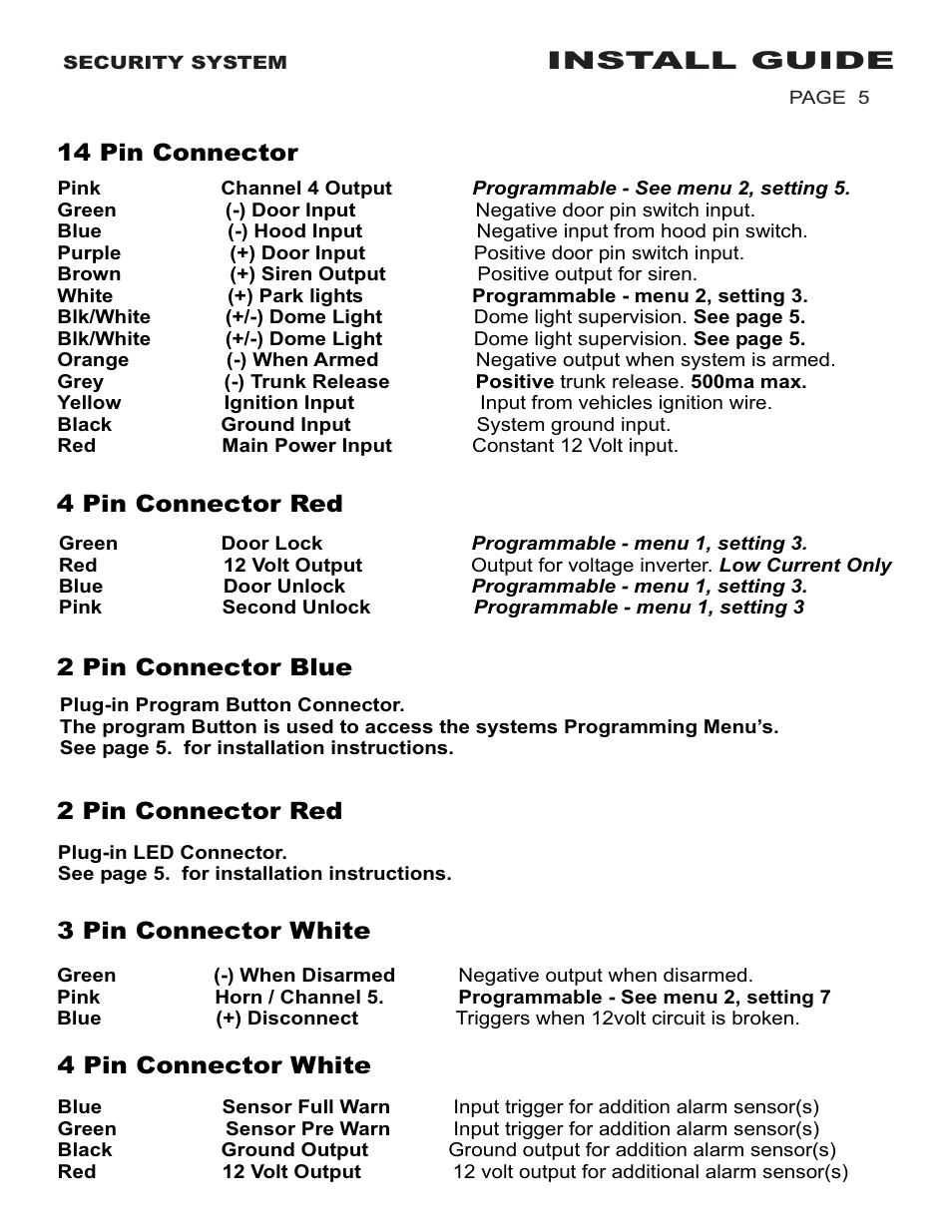 14 pin connector, Install guide | Ultra Start 600 Series User Manual | Page 5 / 12