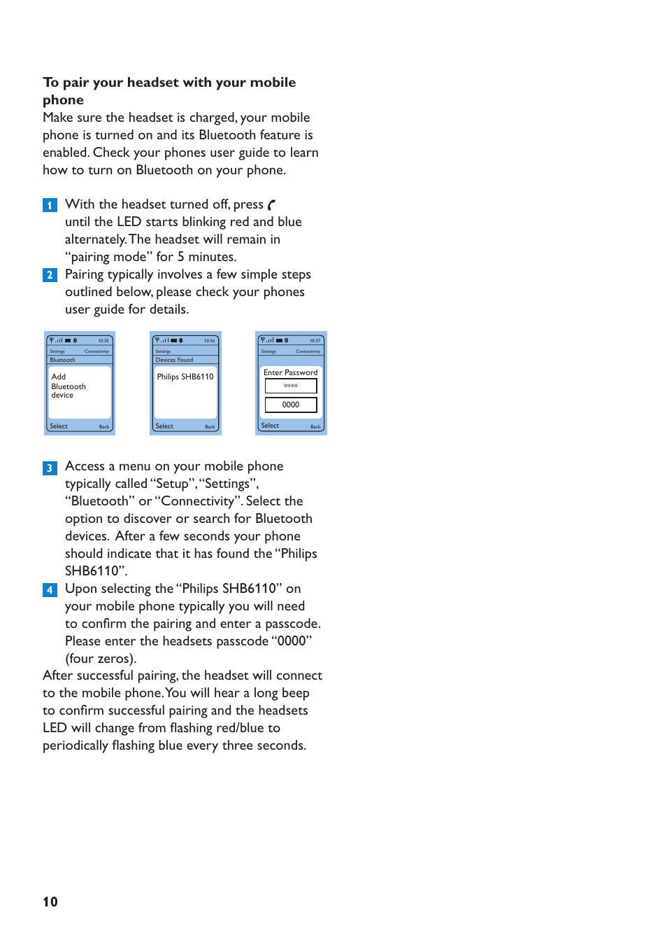 Philips SHB6110-37 User Manual | Page 10 / 17