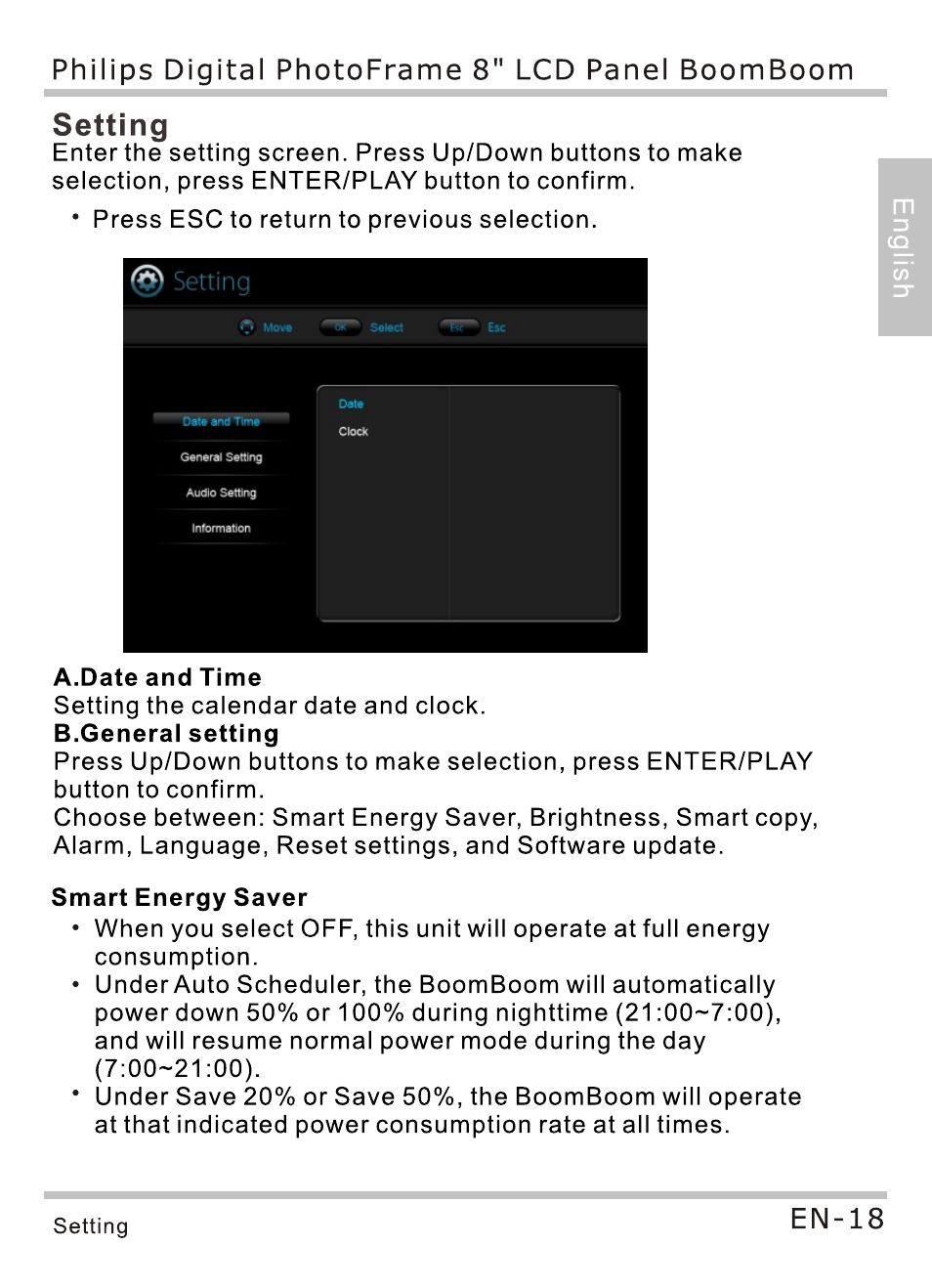 Setting | Philips SPF4080P-G7 User Manual | Page 23 / 86