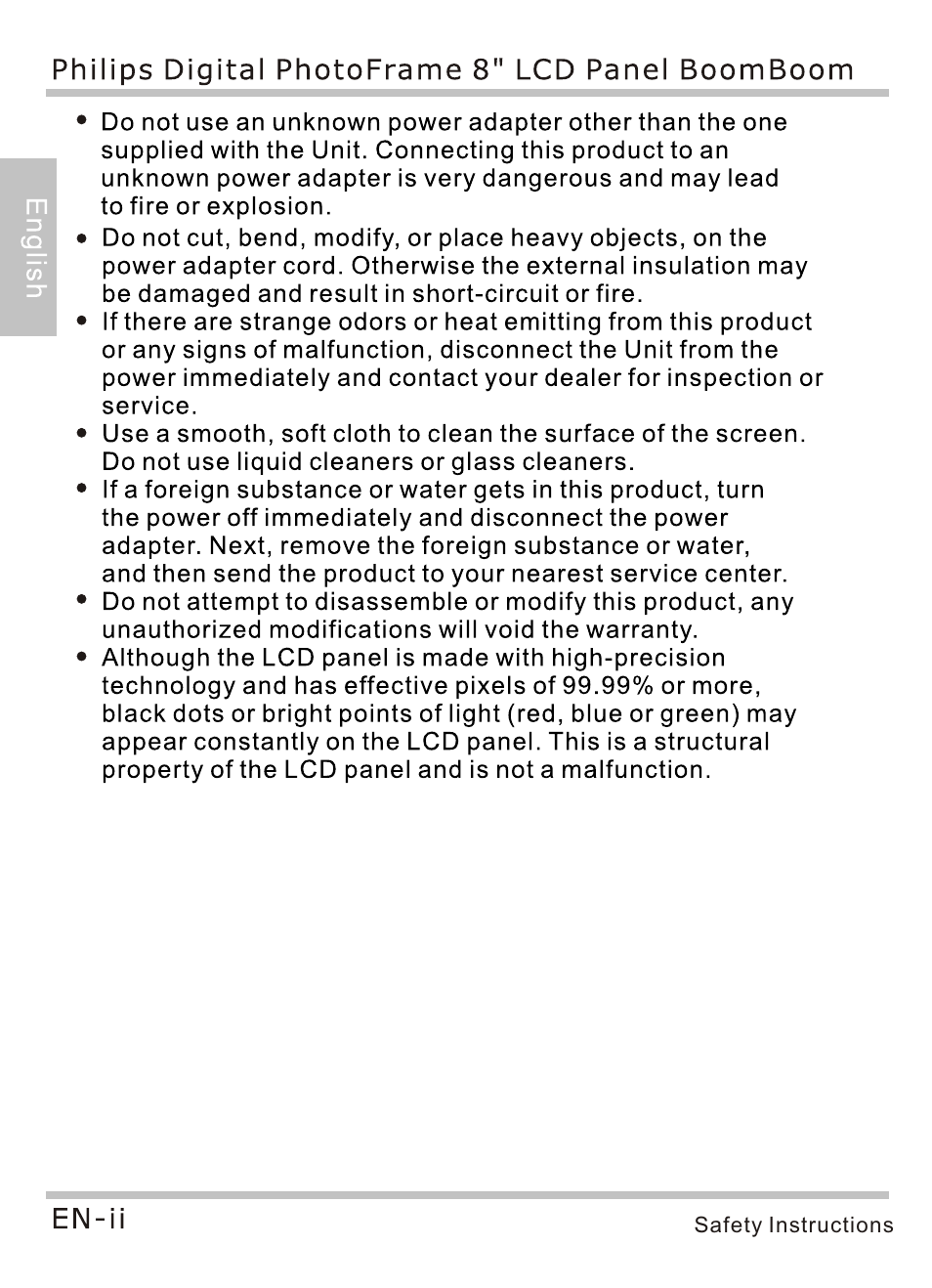 Philips SPF4080P-G7 User Manual | Page 4 / 86