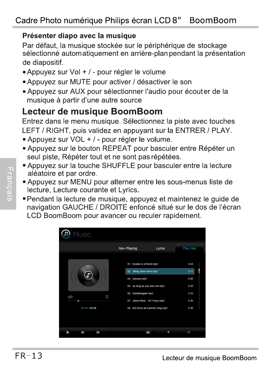 Lecteur de musique boomboom | Philips SPF4080P-G7 User Manual | Page 46 / 86