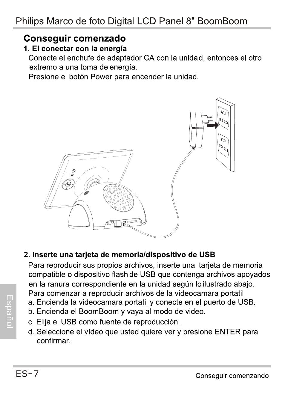 Conseguir comenzado | Philips SPF4080P-G7 User Manual | Page 68 / 86