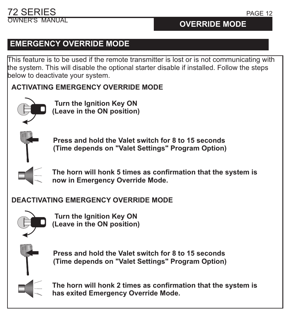 72 series | Ultra Start 72 SERIES 1272 User Manual | Page 12 / 20