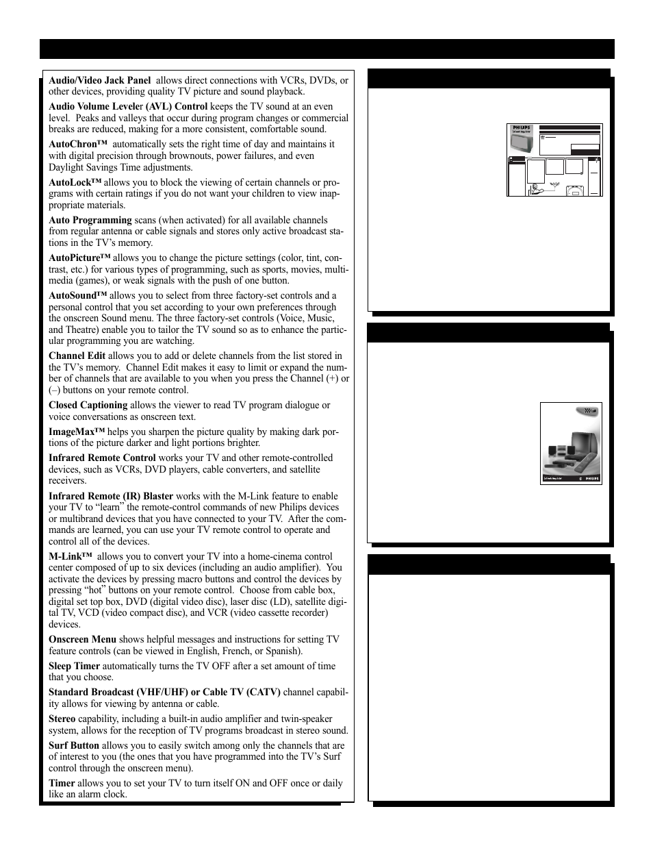 Eatures | Philips 32PT81S User Manual | Page 5 / 52