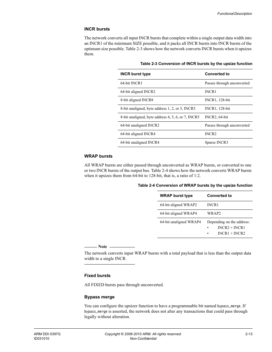 Table 2-3, Table 2-4 | ARM AMBA NIC-301 User Manual | Page 28 / 54