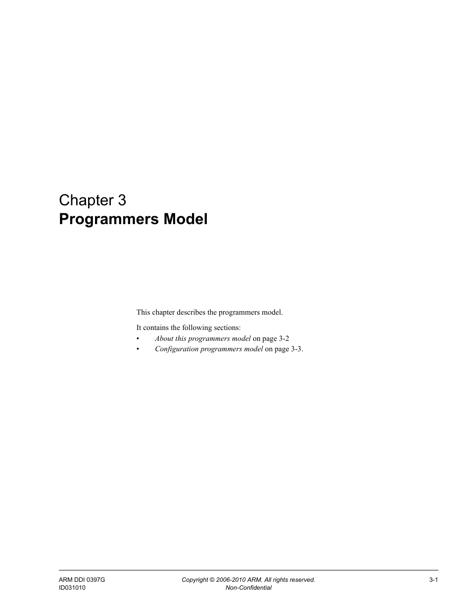 Programmers model, Chapter 3, Chapter 3 programmers model | See chapter 3 programmers model . the n, See chapter 3 programmers model | ARM AMBA NIC-301 User Manual | Page 39 / 54