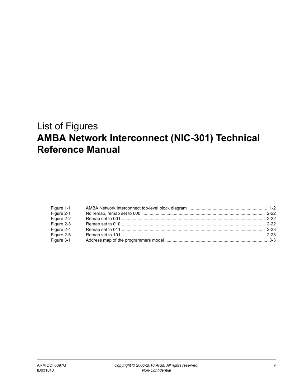 List of figures | ARM AMBA NIC-301 User Manual | Page 5 / 54