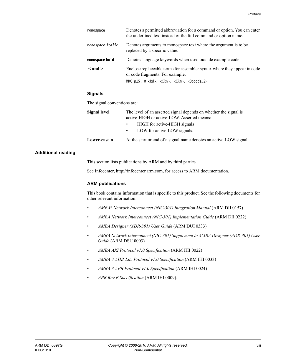 Additional reading | ARM AMBA NIC-301 User Manual | Page 8 / 54