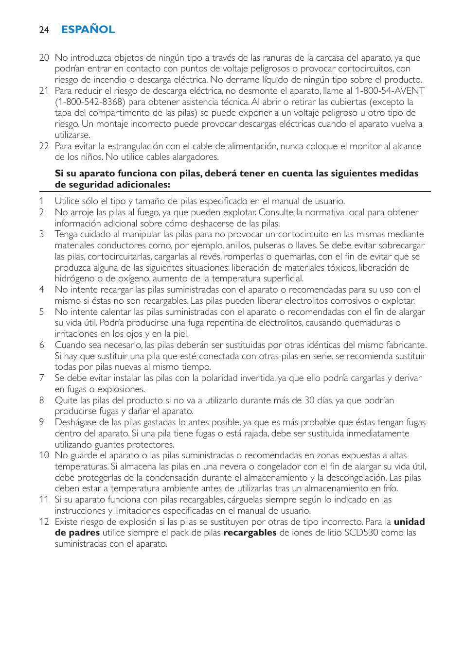 Conserve estas instrucciones | Philips SCD530-00 User Manual | Page 24 / 64