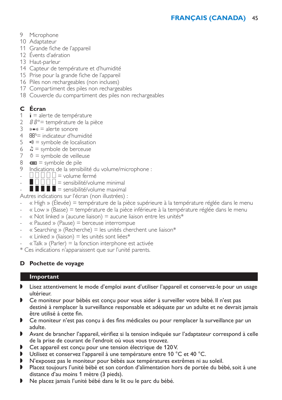 Important | Philips SCD530-00 User Manual | Page 45 / 64