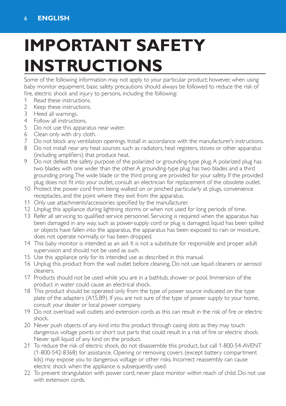 English, Important safety instructions | Philips SCD530-00 User Manual | Page 6 / 64