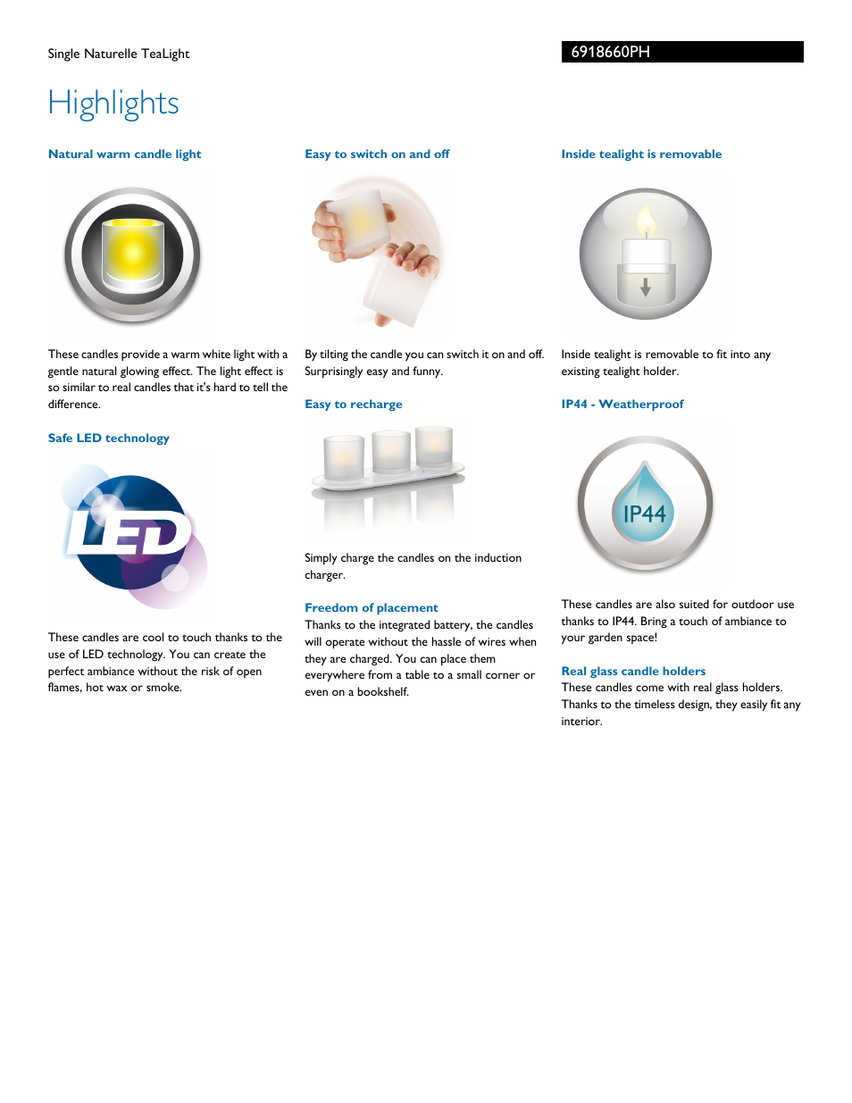 Highlights | Philips 6918660PH User Manual | Page 2 / 3