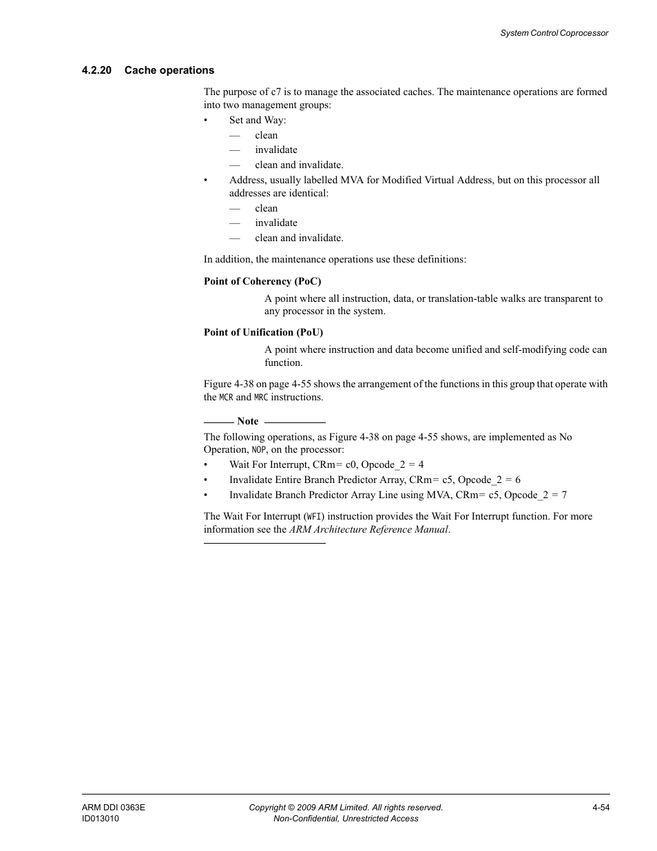 20 cache operations | ARM Cortex R4F User Manual | Page 138 / 456