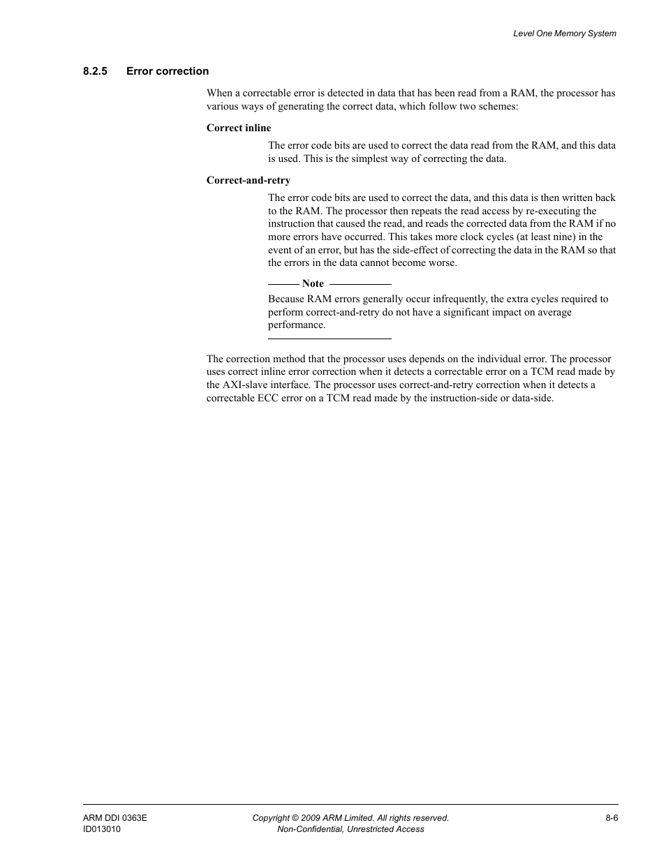 5 error correction | ARM Cortex R4F User Manual | Page 202 / 456