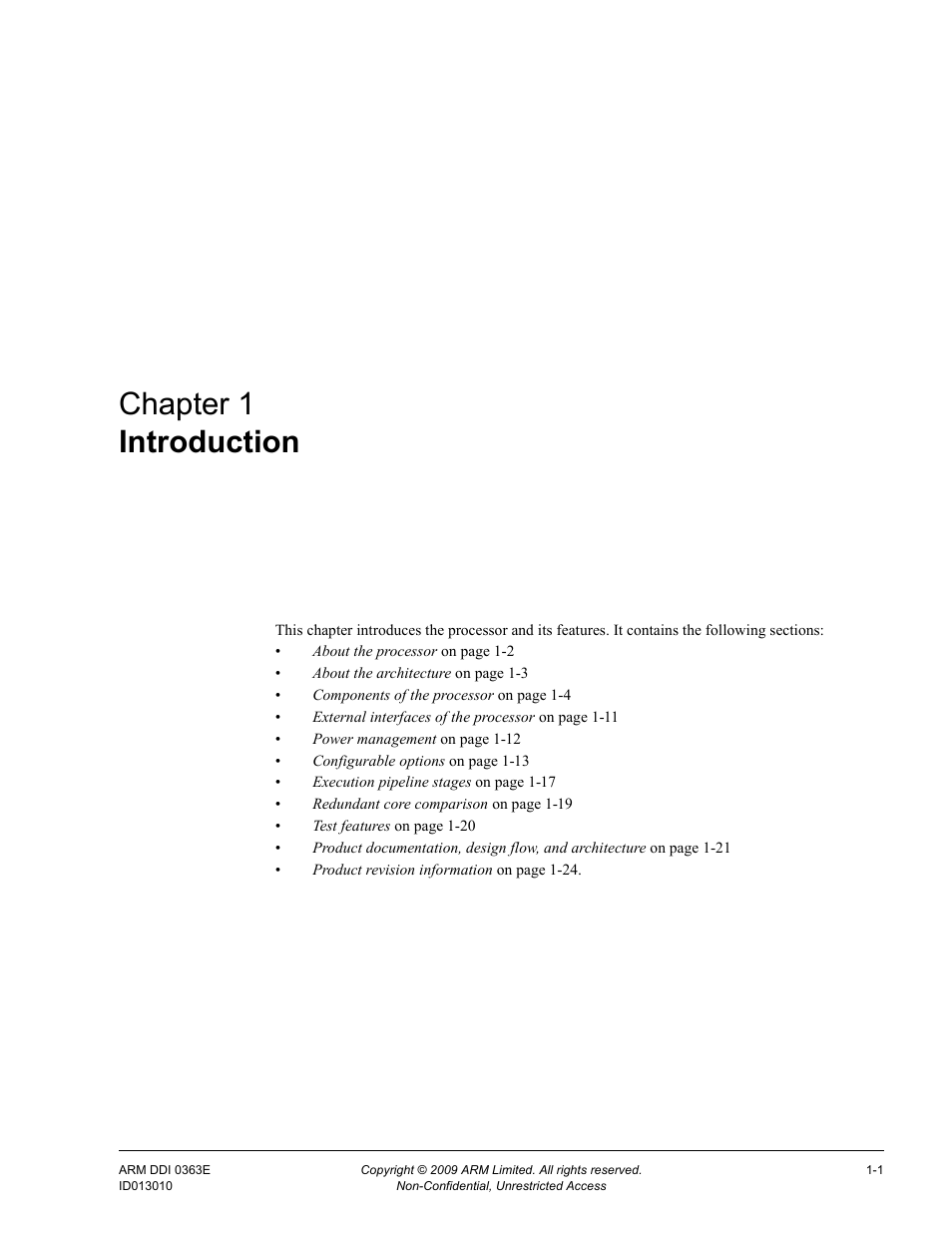 Introduction, Chapter 1, Chapter 1 introduction | ARM Cortex R4F User Manual | Page 22 / 456