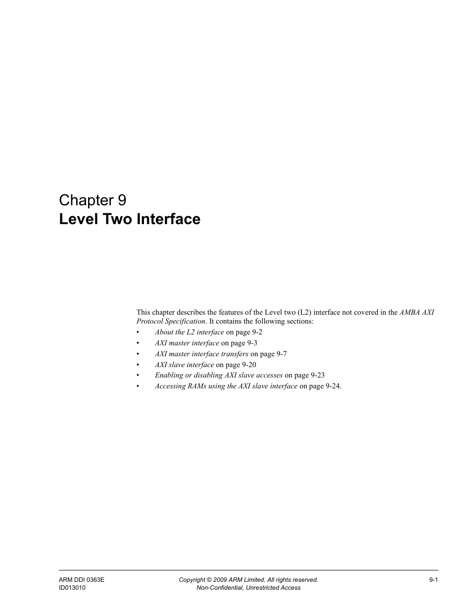 Level two interface, Chapter 9, Chapter 9 level two interface | ARM Cortex R4F User Manual | Page 234 / 456