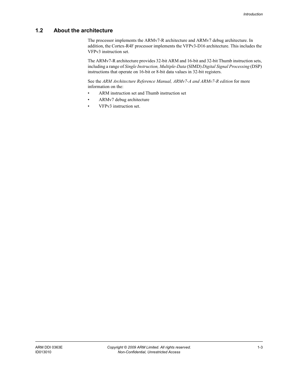 2 about the architecture, About the architecture -3 | ARM Cortex R4F User Manual | Page 24 / 456