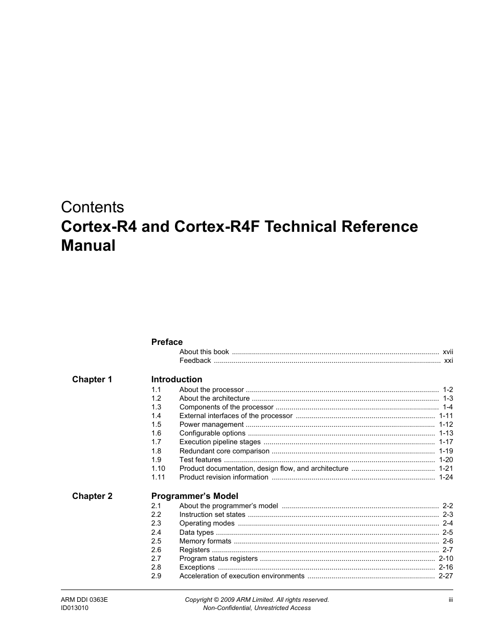 ARM Cortex R4F User Manual | Page 3 / 456