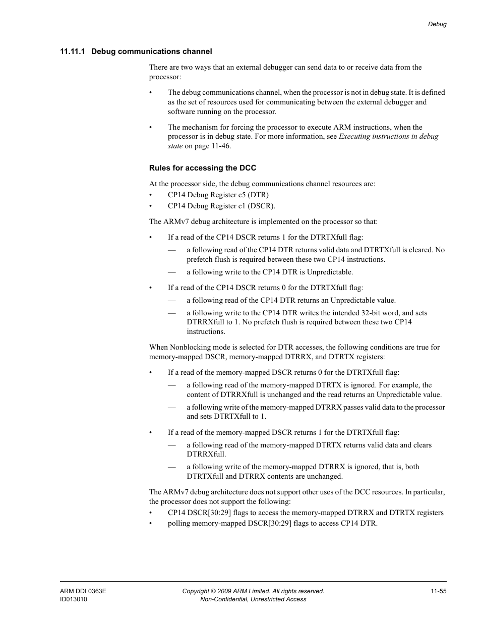 1 debug communications channel | ARM Cortex R4F User Manual | Page 324 / 456