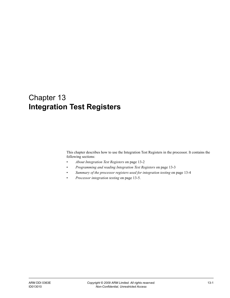 Integration test registers, Chapter 13, Chapter 13 integration test registers | ARM Cortex R4F User Manual | Page 355 / 456