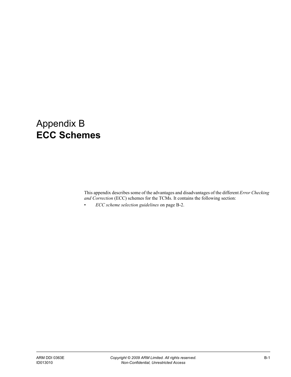 Ecc schemes, Appendix b, Appendix b ecc schemes | Schemes. see appendix b ecc schemes | ARM Cortex R4F User Manual | Page 437 / 456