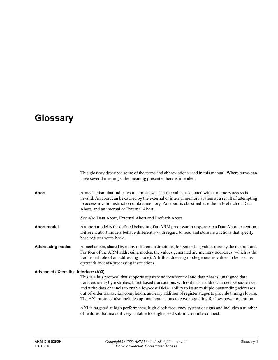 Glossary | ARM Cortex R4F User Manual | Page 442 / 456