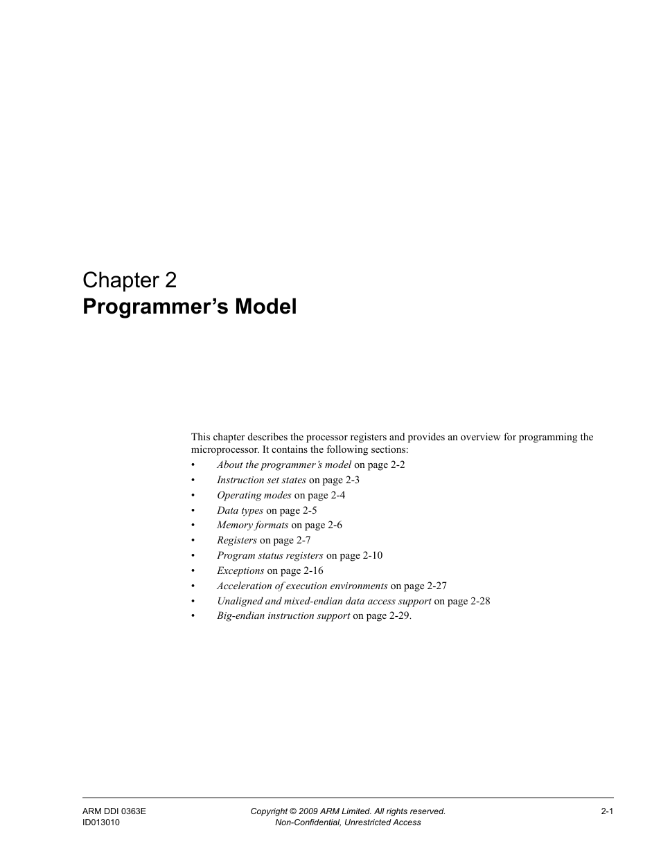 Programmer’s model, Chapter 2, Chapter 2 programmer’s model | E lsu. see chapter 2 programmer’s model | ARM Cortex R4F User Manual | Page 47 / 456