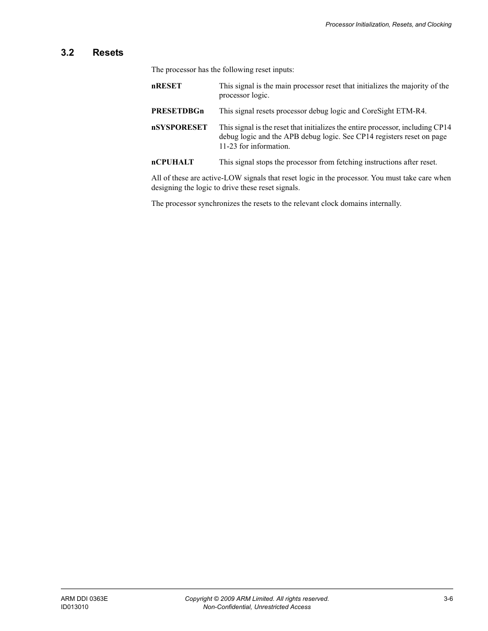 2 resets, Resets -6 | ARM Cortex R4F User Manual | Page 81 / 456