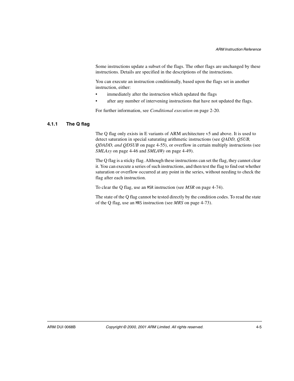 1 the q flag | ARM VERSION 1.2 User Manual | Page 115 / 360