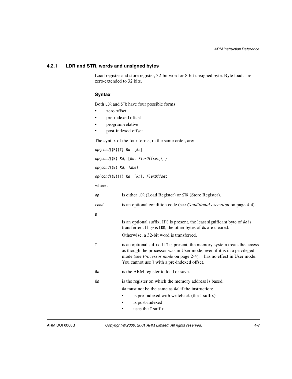 1 ldr and str, words and unsigned bytes | ARM VERSION 1.2 User Manual | Page 117 / 360