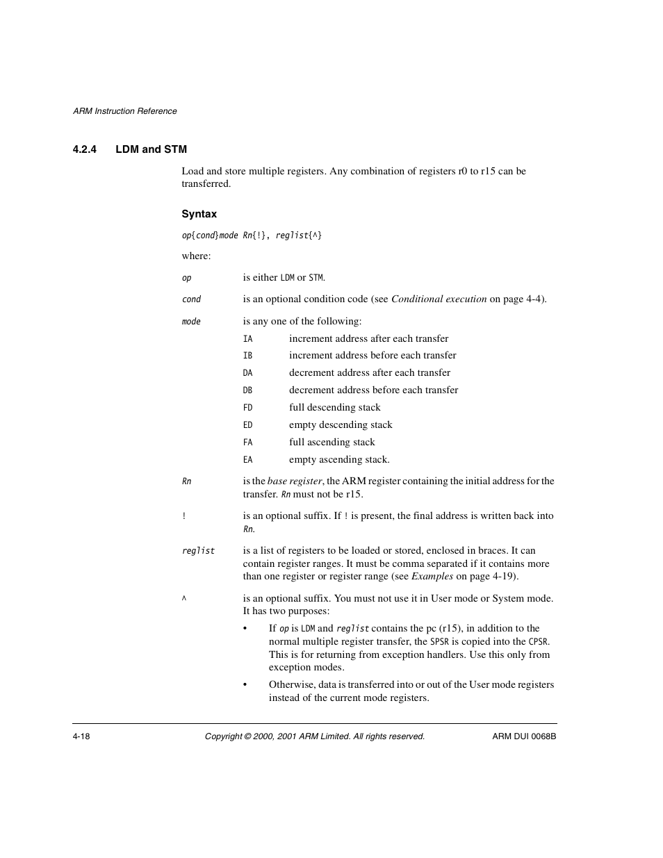 4 ldm and stm | ARM VERSION 1.2 User Manual | Page 128 / 360