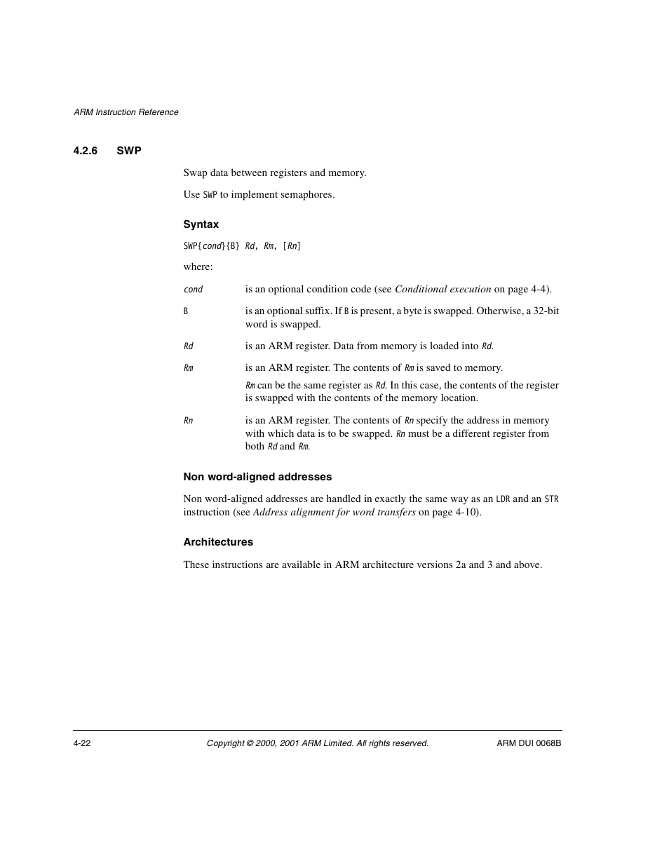 6 swp | ARM VERSION 1.2 User Manual | Page 132 / 360