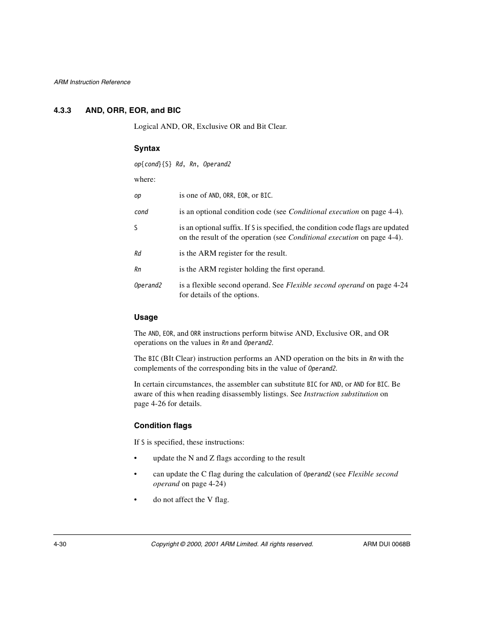 3 and, orr, eor, and bic | ARM VERSION 1.2 User Manual | Page 140 / 360