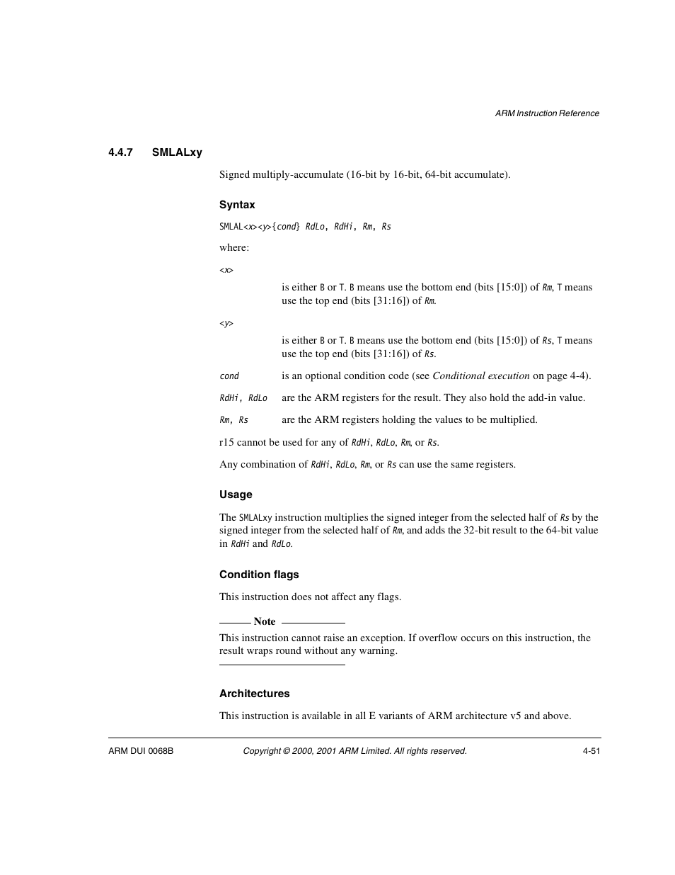 7 smlalxy | ARM VERSION 1.2 User Manual | Page 161 / 360