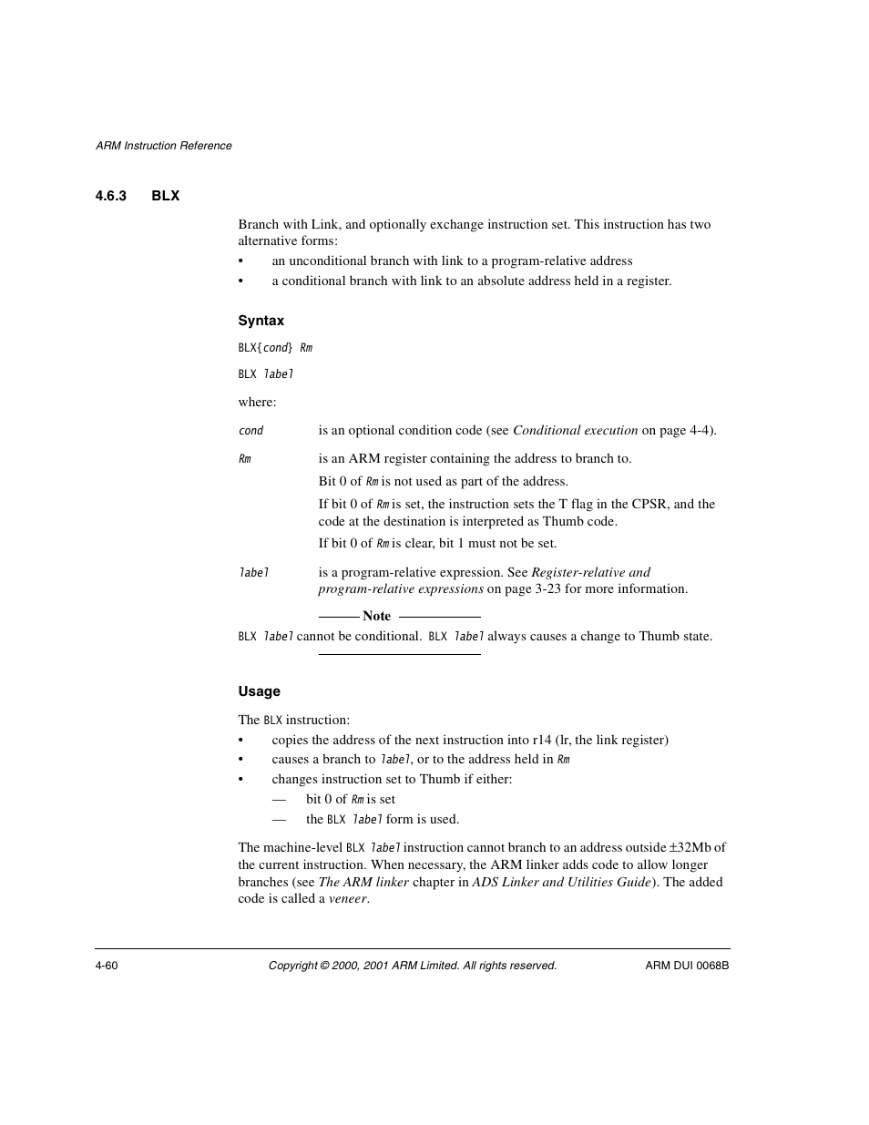 3 blx | ARM VERSION 1.2 User Manual | Page 170 / 360