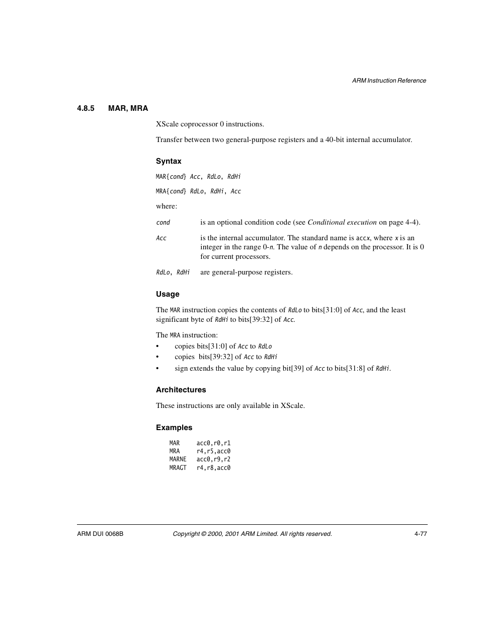 5 mar, mra | ARM VERSION 1.2 User Manual | Page 187 / 360