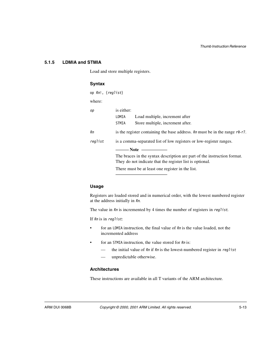 5 ldmia and stmia | ARM VERSION 1.2 User Manual | Page 207 / 360