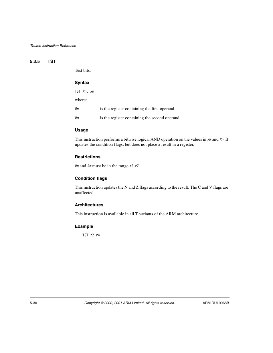 5 tst | ARM VERSION 1.2 User Manual | Page 224 / 360