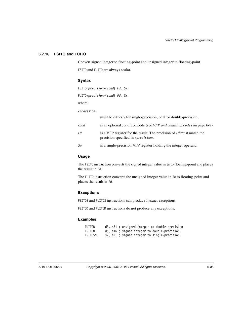 16 fsito and fuito | ARM VERSION 1.2 User Manual | Page 273 / 360
