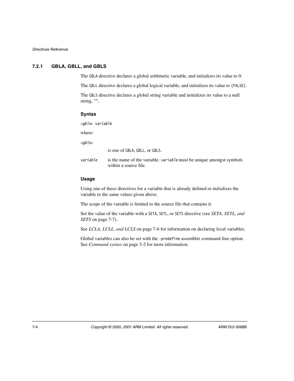 1 gbla, gbll, and gbls | ARM VERSION 1.2 User Manual | Page 286 / 360