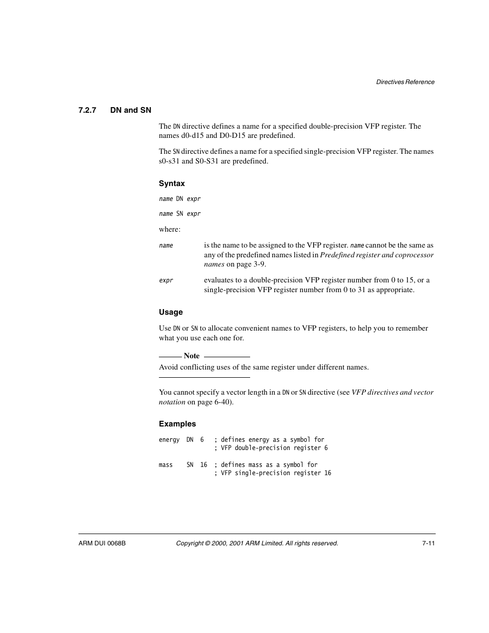 7 dn and sn | ARM VERSION 1.2 User Manual | Page 293 / 360