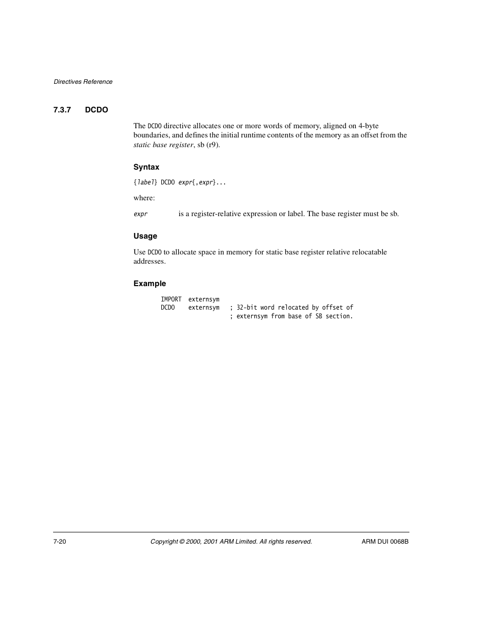 7 dcdo | ARM VERSION 1.2 User Manual | Page 302 / 360