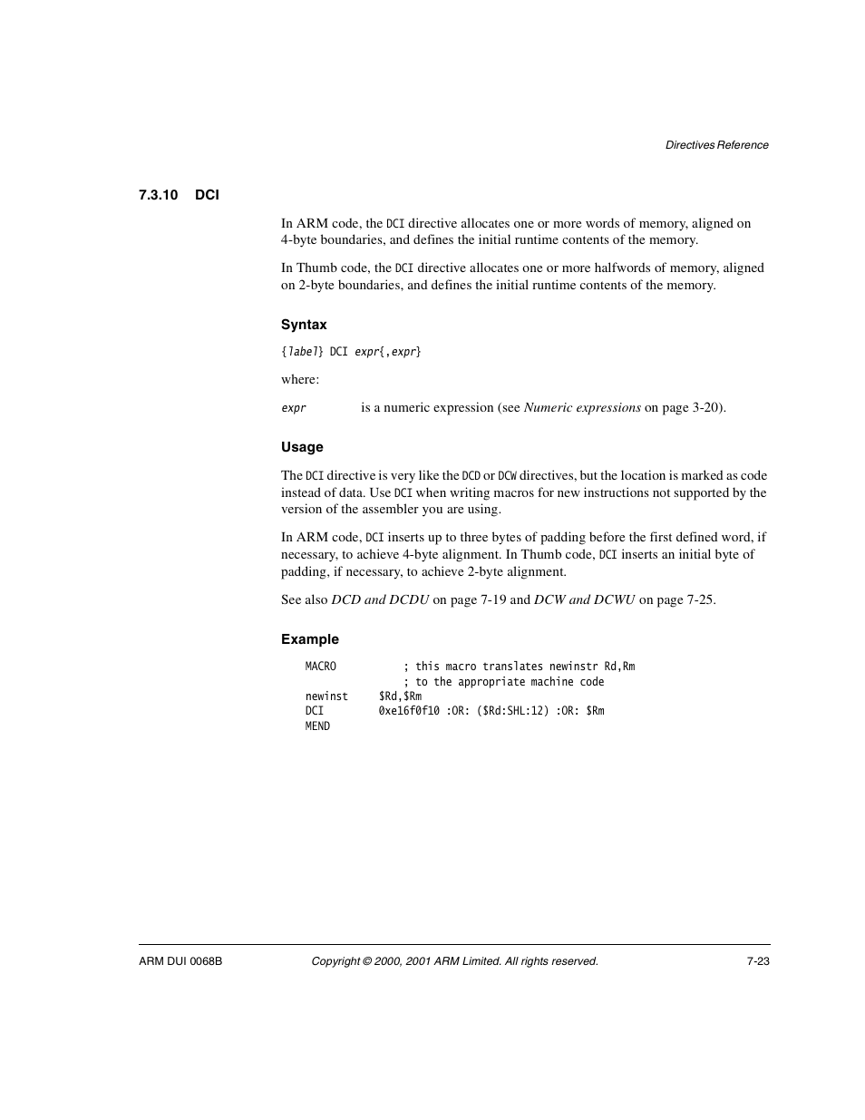 10 dci | ARM VERSION 1.2 User Manual | Page 305 / 360