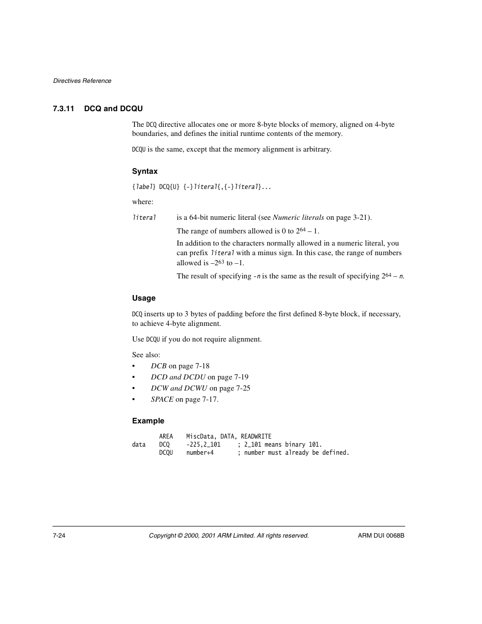 11 dcq and dcqu | ARM VERSION 1.2 User Manual | Page 306 / 360
