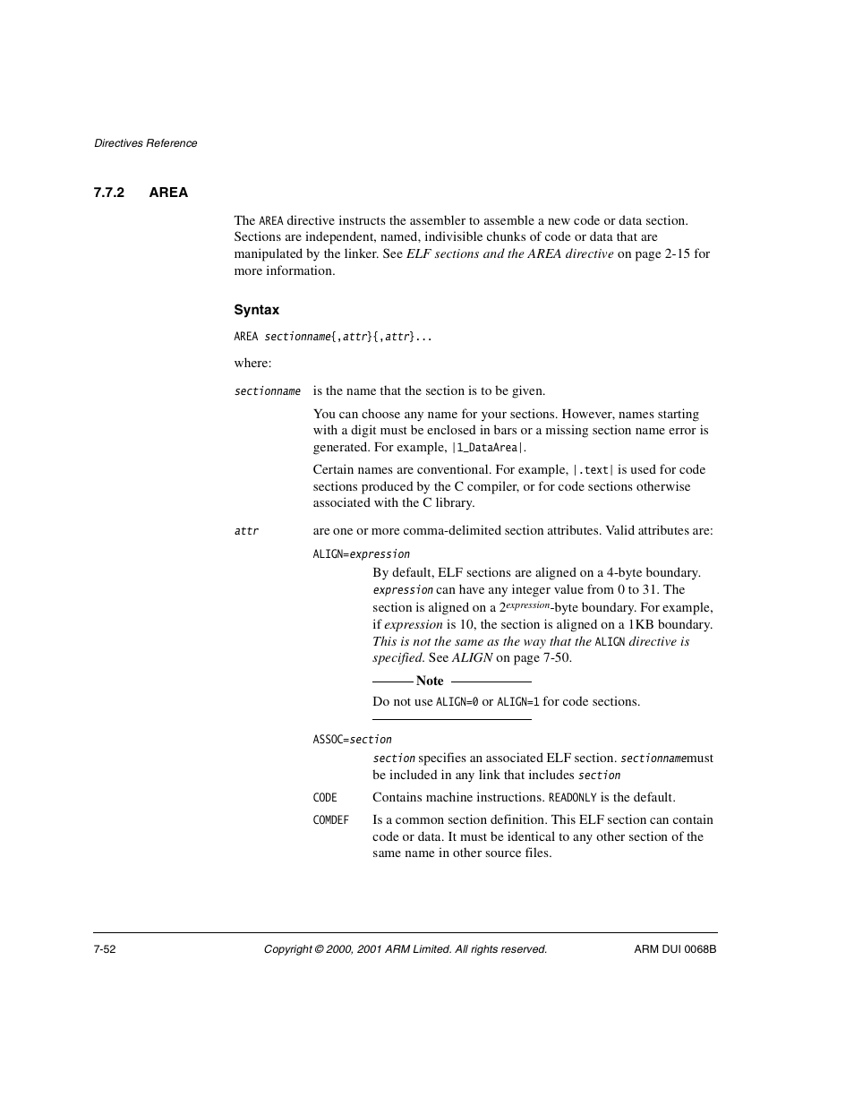 2 area | ARM VERSION 1.2 User Manual | Page 334 / 360