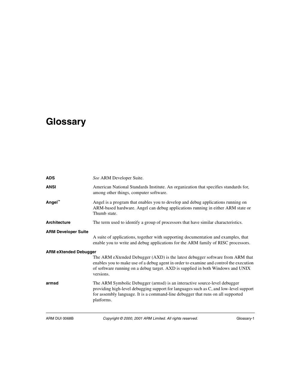 Glossary | ARM VERSION 1.2 User Manual | Page 351 / 360